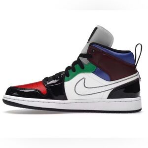 Air Jordan 1 Women’s Mid sz 8 Comes with Box! Red Blue Green Colorway